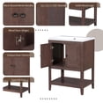 thumbnail image 7 of Modern Freestanding Bathroom Vanity | Open Shelf and Cabinet for Storage | Solid Wood and Stainless - Steel Hardware | Long - lasting in Humid Bathrooms, 7 of 7