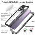 thumbnail image 4 of Waterproof Case for iPhone 14 Pro Max Magnetic Compatible with Wireless Charging Shockproof Protective Cover with Screen Protector (6.7" Black), 4 of 14