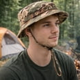 thumbnail image 7 of TOPTIE Vintage Boonie Hat Waterproof Classic Tactical Sun Hat for Hunting, Birding & Outdoor Adventure-Khaki, 7 of 7
