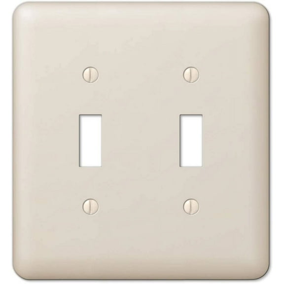 Amerelle 935TTAL Moderne Wallplate 2 Toggle Steel White 1-Pack