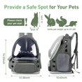 thumbnail image 2 of Mochila transportadora para gato Pawstrip con ventana burbuja plegable, 2 of 6