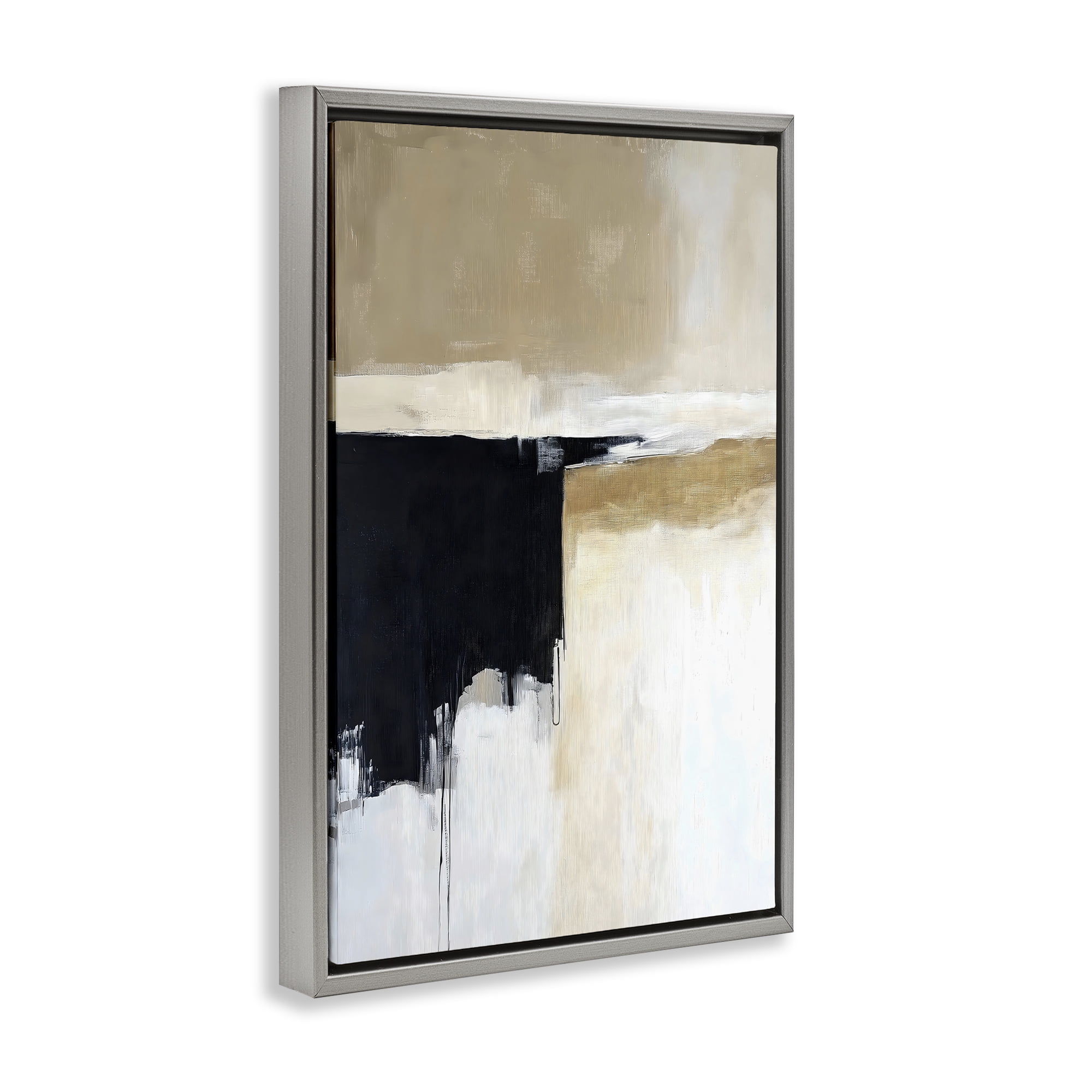 Stupell Industries Desert Shades Muted Neutrals Gray Framed Floater Canvas Wall Art, design by Gina Kelly