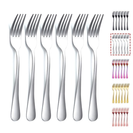 Dinner Fork 6 Pieces, Stainless Steel 8.17 Inch Forks Silverware, Table Forks Set of 6