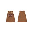 thumbnail image 2 of Cjfdfy Toddler Baby Girls Football Game Day Outfit Summer Fall Tank Dress 6 12 18 24 Months 2 3 4 Years Casual Buttoned Shoulders Letter Football Embroidery Sleeveless Dress Overalls, 2 of 9