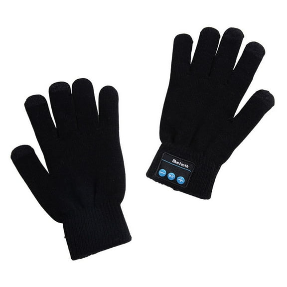 HESHENG Bluetooth Gloves Winter Warm Mittens Phone Call Music Screen Touch Gloves for Men Women Black