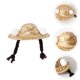 thumbnail image 2 of 1 unid mascota paja tejido sombrero trenzado sombrero decoración mascota paja sombrero mascota verano sombrero decoración, 2 of 5