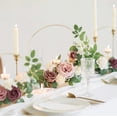 thumbnail image 6 of DIY Wreath Metal Ring With Wooden Base - Floral Arrangement for Wedding Centerpieces Table Decor and Party Ornament, 6 of 6