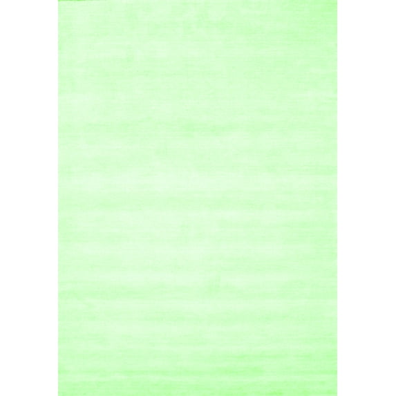 Ahgly Company Indoor Rectangle Solid Green Modern Area Rugs, 3' x 5'