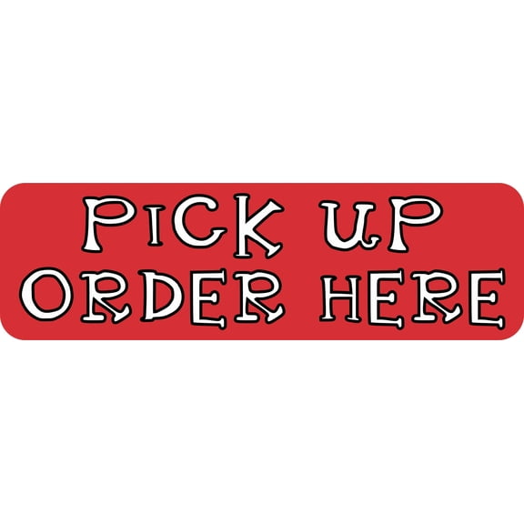 10in x 3in Red Pick Up Order Here Magnet Magnetic Business Sign Magnets
