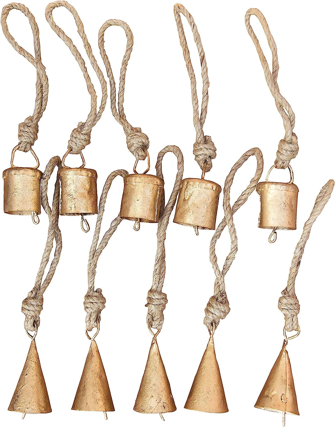 Pack of 10 Wind Chime Bells Cow Bell Noise Makers for Crafts