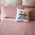 thumbnail image 5 of 3drose, 13 Year Still Going Strong Thirteenth Gift for 13th Wedding Anniversary, 16x16 inch Pillow Case, 5 of 5