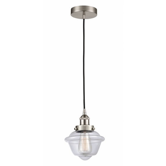 616-1PH-SN-G532-LED-Innovations Lighting-Oxford - 1 Light Mini Pendant In Traditional Style-8 Inches Tall and 7.5 Inches Wide Brushed Satin Nickel