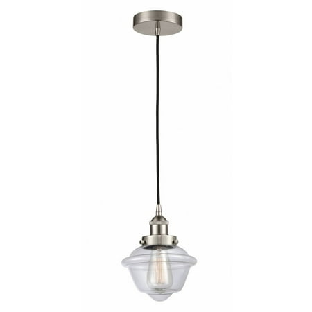 

616-1PH-SN-G532-LED-Innovations Lighting-Oxford - 1 Light Mini Pendant In Traditional Style-8 Inches Tall and 7.5 Inches Wide Brushed Satin Nickel