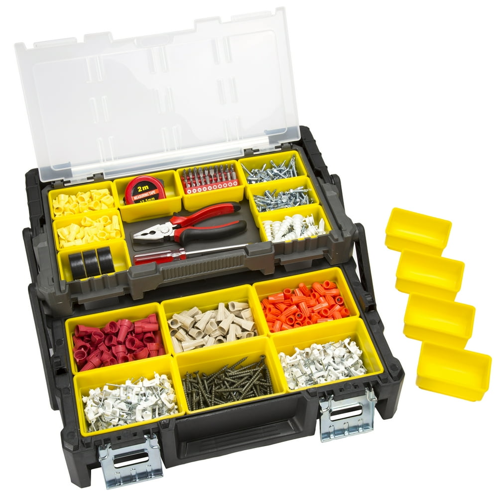 18" Parts & Crafts Tiered Storage Tool Box by Stalwart