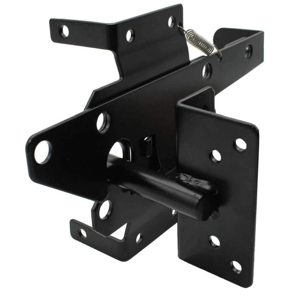 Stainless Steel Vinyl Gate Latch BLACK (for Vinyl, Wood, PVC etc. Fencing) Fence Gate Latch w/Mounting Hardware