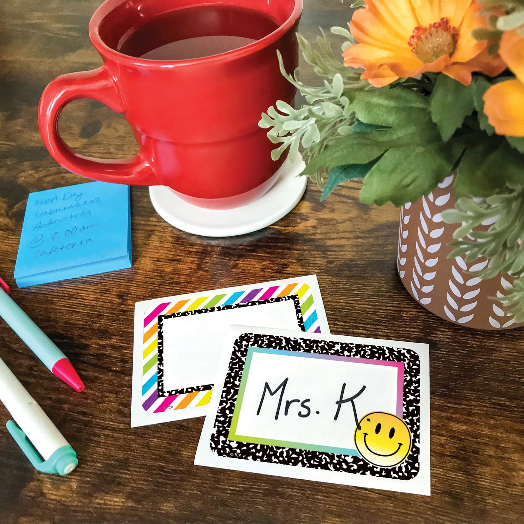 Teacher Created Resources Brights 4Ever Name Tags / Labels - Multi-Pack, 36 Per Pack, 6 Packs