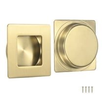 Uxcell 2-Pack Recessed Finger Pulls, 2.75 Inch 304 Stainless Steel Sliding Closet Door Handles [Gold]