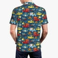 thumbnail image 5 of Vsdgher Vehicles Cartoon with Funny Drivers,Animal Drivers Print Men's Short Sleeve Stretch Polo Shirt, Moisture-Wicking Performance Polo Shirt, 5 of 8