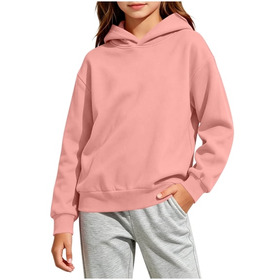 hlysgo Girl's Rain Jacket Waterproof Lightweight Rain Coat with Hood Breathable Windbreaker for Outdoor Cycling Travel Pink,9-10 Years