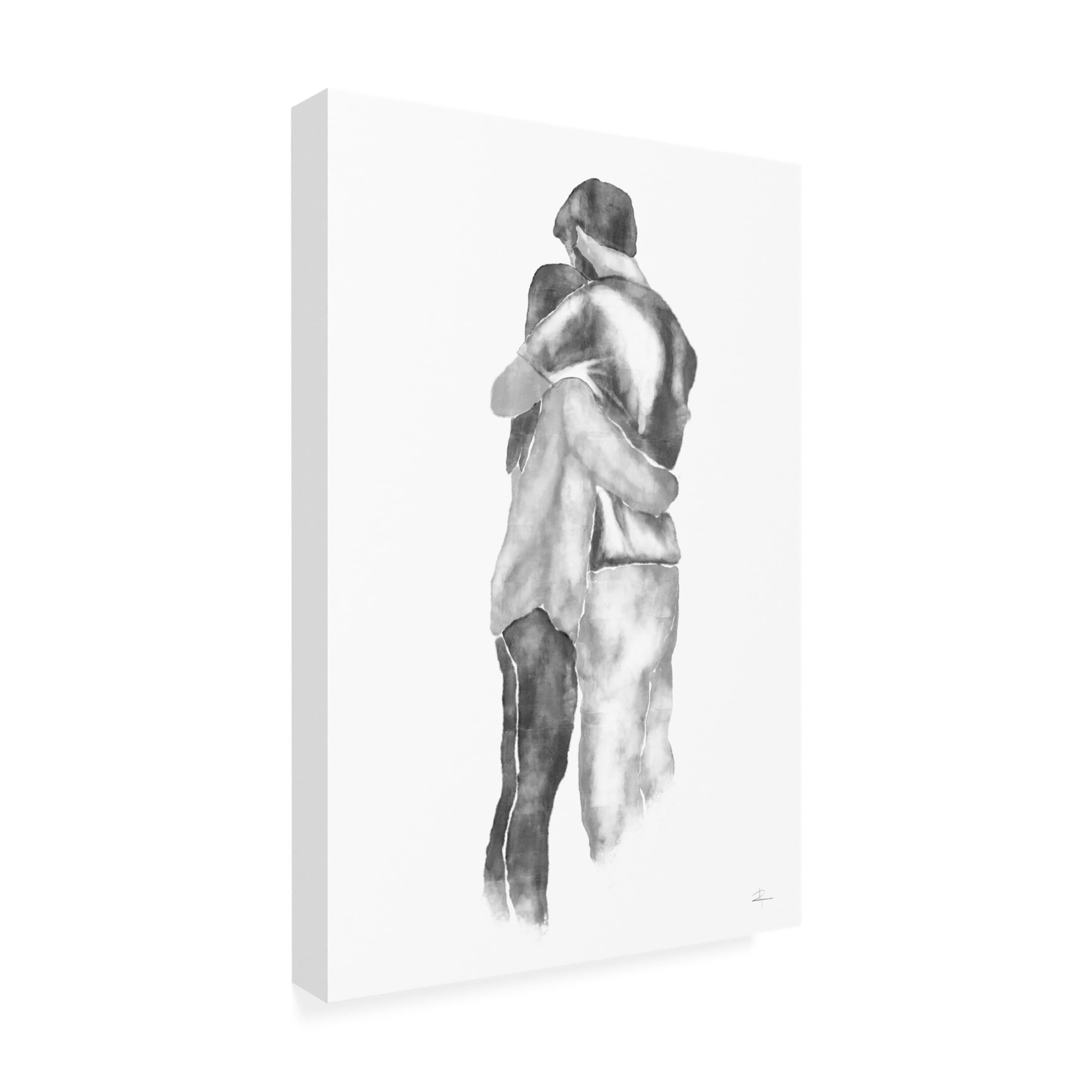 Canvas Wall Art - Pictufy Studio Ii 'Embrace' Wall Art for Living Room, Bedroom, or Office Décor by Trademark Fine Art - 16 x 24 Inches