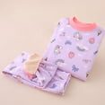thumbnail image 4 of CUZIBR Toddler Unisex Kids Boys Girls Winter Warm Lined Cartoon Floral Dinosaur Print Tops Shirt Sweatpants Jogger 2PCS Sets Stylish Dailywear For Child, 4 of 4