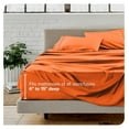 thumbnail image 5 of Queen Sheet Set - Luxury 1800 Ultra-Soft Microfiber Bed Sheets - Double Brushed - Deep Pockets - Easy Fit - 4 Piece Set - Bedding Sheets & Pillowcases (Queen, Orange), 5 of 9