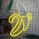 thumbnail image 3 of Letreros de neón de plátano Luces de neón LED Arte Luces de pared decorativas Luces de neón para la pared del dormitorio Habitación de los niños Decoración de bar de fiesta de cumpleaños 11''X19, 3 of 5