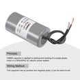 thumbnail image 5 of Uxcell 73x38mm 15uF 250V AC 50/60Hz 2 Wires Cylinder CBB60 Run Capacitor, 5 of 5