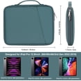thumbnail image 2 of LAICAIW iPad Pro 12.9 Sleeve Carrying Case, Padded Protective Accessories Bag for Pad Pro 12.9 M2/M1/2018-2020, Surface Pro 9/8/X/7/6, 12.4\u201d Galaxy Tab S8/S7+ (PU-Teal Blue12.9), 2 of 7