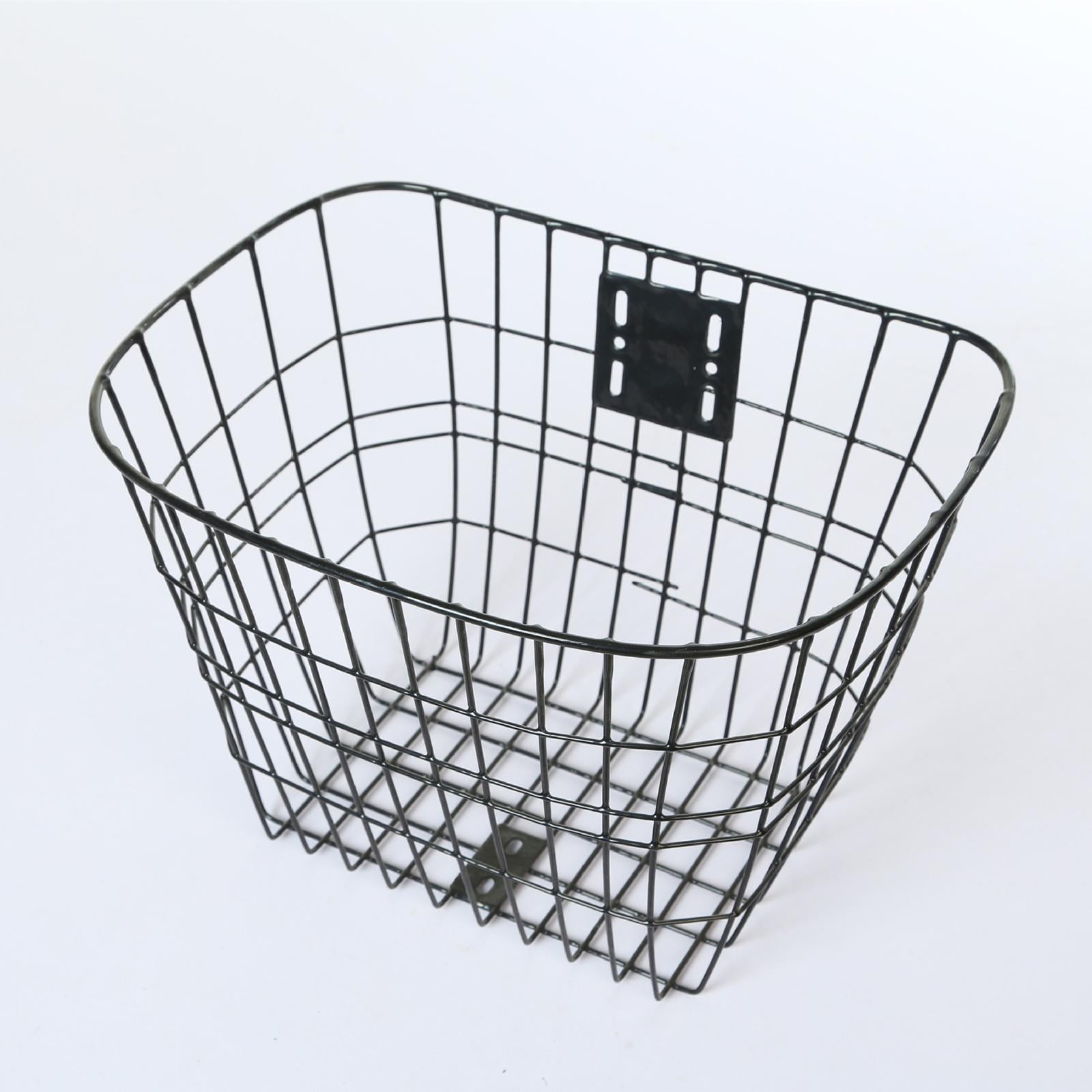 DimyFew Basket Bike Front Basket Metal Organizer Handlebar Bag Waterproof Cargo Rack for Black
