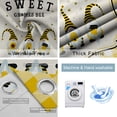 thumbnail image 6 of Blackout Curtains for Bedroom, Summer Gnomes Room Darkening Window Drapes for Living Room, Yellow Plaid Sweet Bee Spring Floral Thermal Insulated Grommet Curtains, 42x54 inch, 2 Panels, 6 of 9