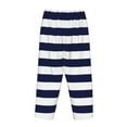 thumbnail image 5 of Fotbe Navy Blue And White Stripes Women's Pajama Pants,Sleepwear Pants,Pj Bottoms Drawstring And Pockets-XX-Large, 5 of 9