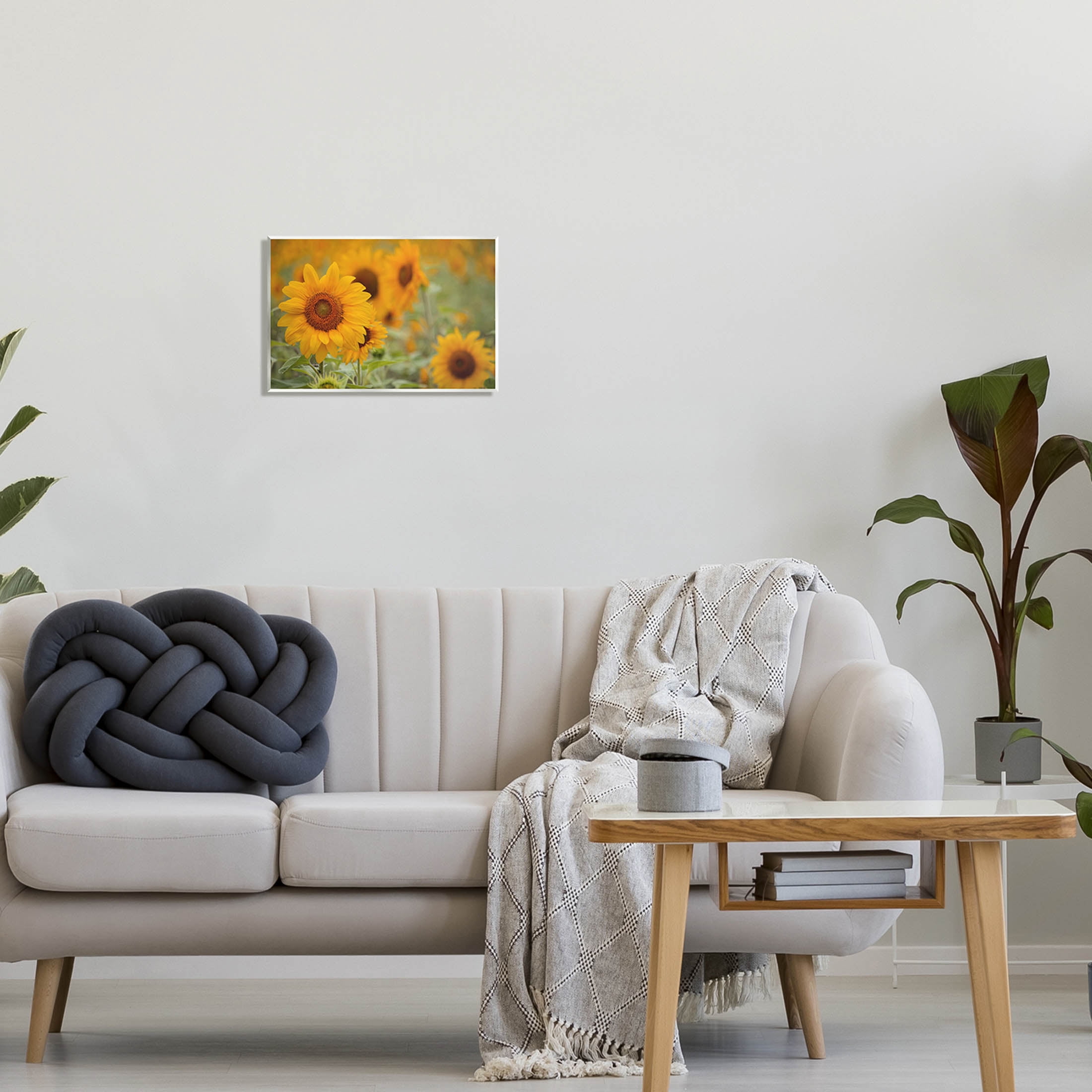 Sunflower Field Nature Blooms Botanical & Floral Photograph Unframed Art Print Wall Art
