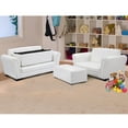 thumbnail image 2 of Costway White Kids Sofa Armrest Chair Couch Lounge Children Birthday Gift w/ Ottoman, 2 of 11
