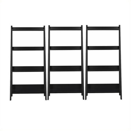 Bush Alamosa 4 Shelf Ladder Wall Bookcase In Black Walmart Canada
