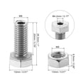 thumbnail image 2 of Unique Bargains M8x20mm Hexagon Fasteners Hollow Screw Bolts with Nuts 2 Pack, 2 of 5