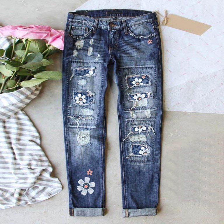 Juniors' SO® Bandana Patchwork Denim Jeans