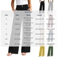 thumbnail image 2 of cocolona Womens Casual High Waist Pleated Dress Pants Elastic Waist Straight Wide Leg Commute Work Pants with Pockets, 2 of 5