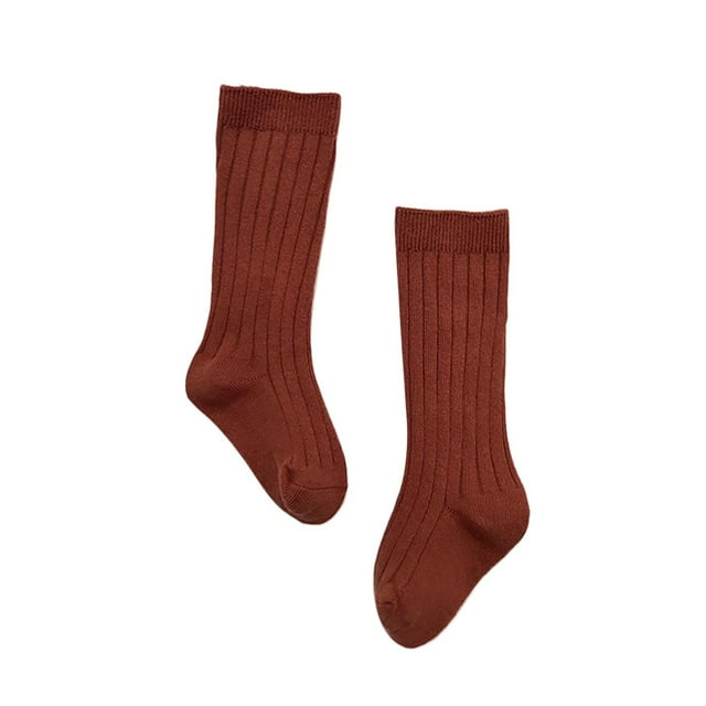 WEAIXIMIUNG Kids Socks 4-6 Years Girls Ruffle Baby Toddlers Girls Middle Socks 1 Pack Bow Ribbed Long Stockings Ruffled Socks School Leggings 6-12 Months
