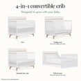 thumbnail image 4 of Evolur Loft Antilia Mid-Century 4-In1 Crib, White & Natural, 4 of 7