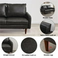 thumbnail image 6 of Pemberly Row Faux Leather Loveseat Modern Sofa for Living Room Office Gray, 6 of 9