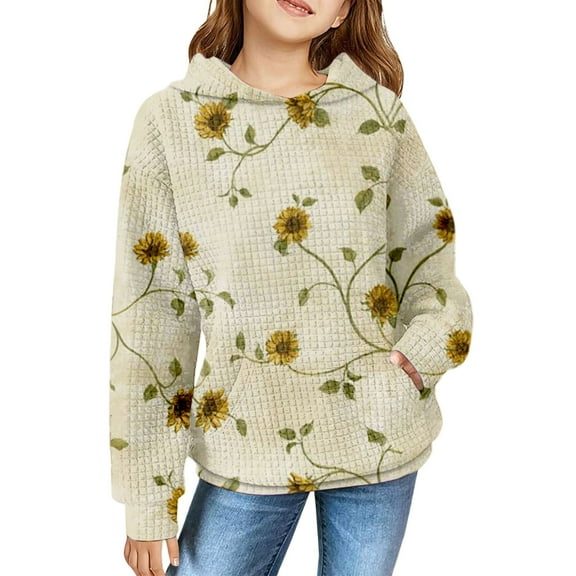 YunPes Boys Girls Sweatshirts Children's Fashion Rugby Personality Print Sports Shirts Long Sleeved Casual Girl Sweaters with Zipper