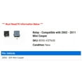thumbnail image 2 of Relay - Compatible with 2002 - 2011 Mini Cooper 2003 2004 2005 2006 2007 2008 2009 2010, 2 of 2
