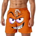thumbnail image 3 of ibiyuan Swim Trunks Men Funny Expression Graphic Stretch Beach Board Shorts Drawstring Waist Mens Bathing Suits Beach Swimming Pool Swimwear, 3 of 5