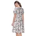 thumbnail image 2 of Bixox Robe d'Été à Manches Courtes pour Femmes Robe Ample Longueur Genou avec Poches-Ball Baseball Mignon, 2 of 7