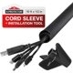 thumbnail image 2 of Organizador de cables X-Protector - 3 m x 1,27 cm - Ocultador de cables de tela - Organizador de cables negro con herramienta de inserción, 2 of 7