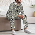 thumbnail image 7 of Fotbe Panda With Crown And Stars Pattern Long Sleeve Pajama Set for Men,Sleepwear Set,2-piece Loungewear Set,Soft PJs Comfy Nightwear with Pockets-Medium, 7 of 7