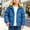 Blue, variant on OGLCCG Boys Winter Coat Zip up Warm Puffer Jacket Windproof Thicken Outerwear with Detachable Hood,Size 5