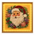 thumbnail image 2 of Santa Claus DIY Christmas Pearl Painting Light Up Wall Art, Handcrafted 3D Pearl and Bead Santa Design with Warm Ambient Light, Unique Holiday Home Decor and Gift Choice, 2 of 4