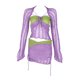 thumbnail image 3 of Suéteres De Punto Reggiseno Top Cardigan Minigonna Ladies Y2k Style Lace Up Beach Outfit Kuymtek Púrpura T L para Mujer, 3 of 9